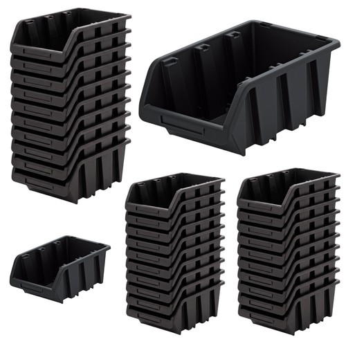 Sichtlagerboxen schwarz - schwarz,
