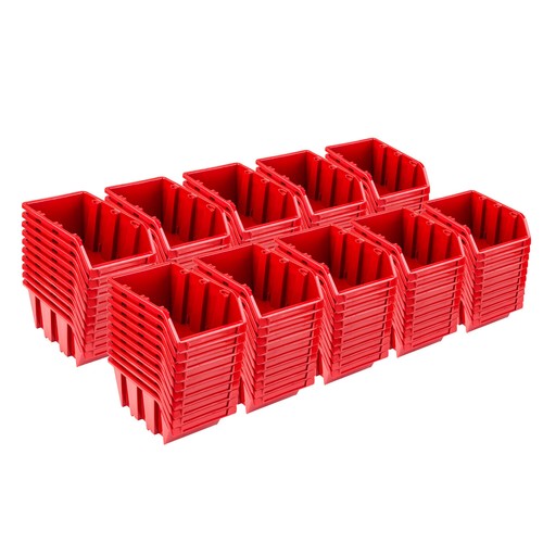 Set 100 stapelboxen np4 - np4, rot